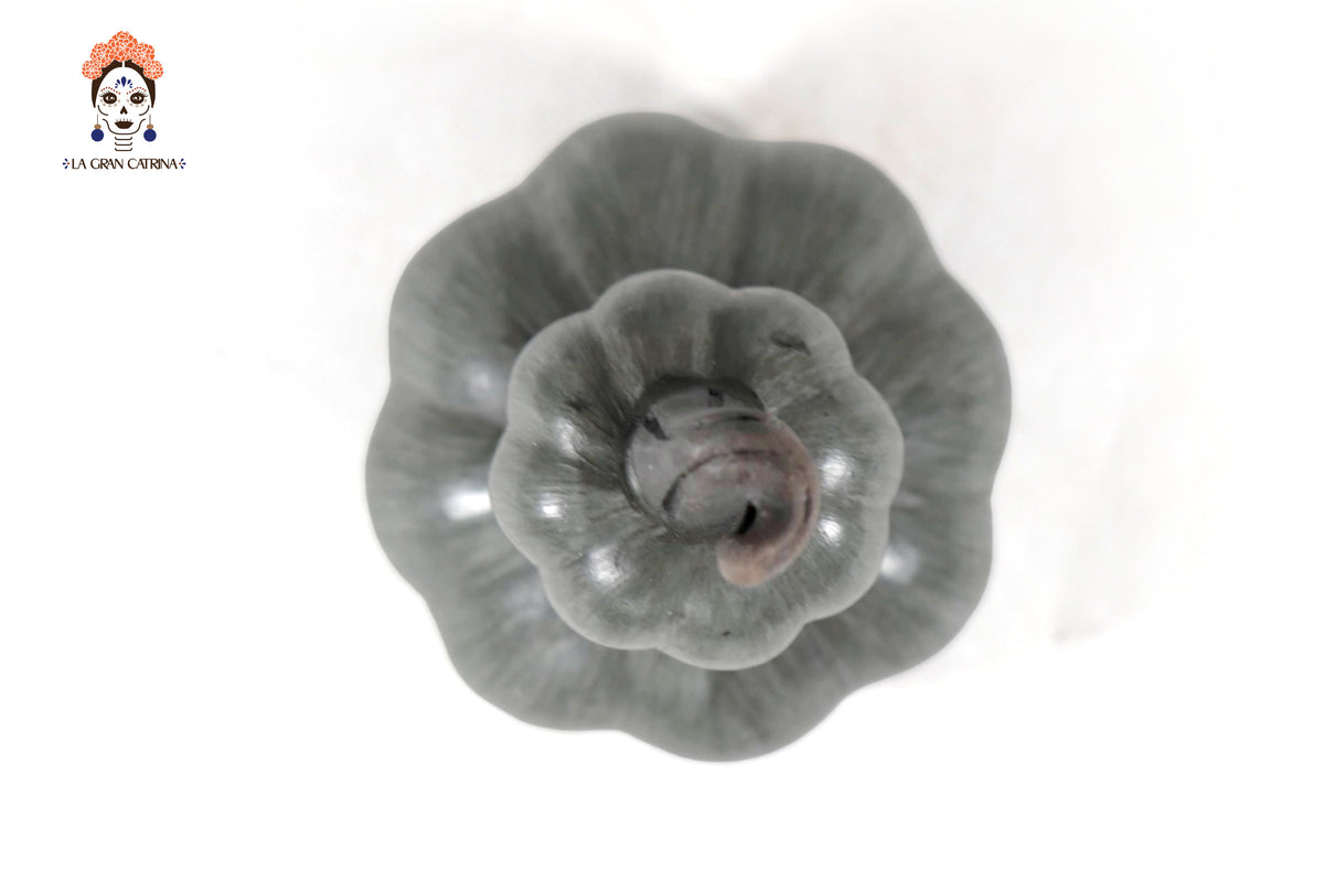 Juego de 3 calabazas gris oscuro - 25 cm. 9.8 in. Calabaza