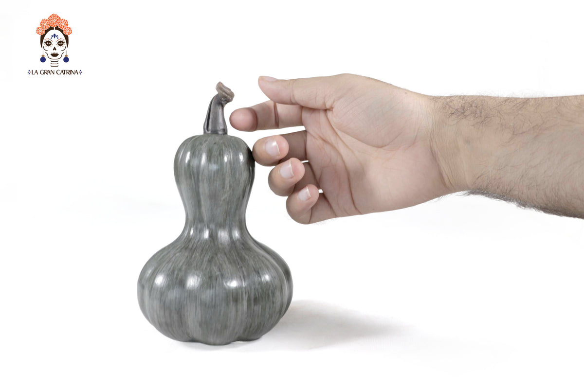 Juego de 3 calabazas gris oscuro - 25 cm. 9.8 in. Calabaza