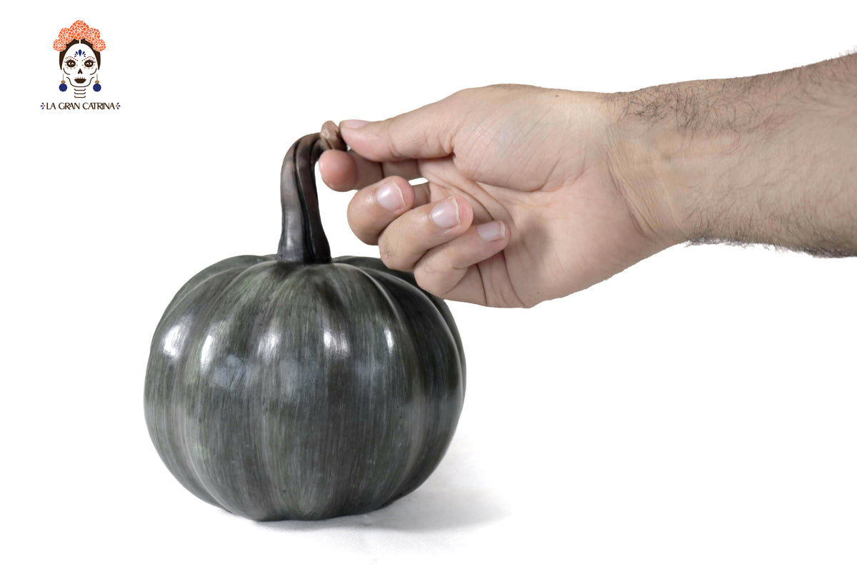 Juego de 3 calabazas gris oscuro - 25 cm. 9.8 in. Calabaza