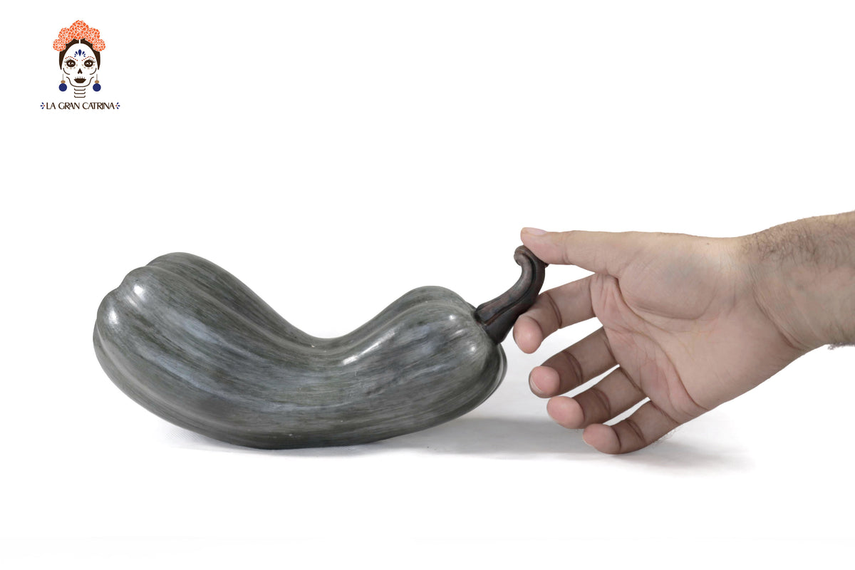 Juego de 3 calabazas gris oscuro - 25 cm. 9.8 in. Calabaza