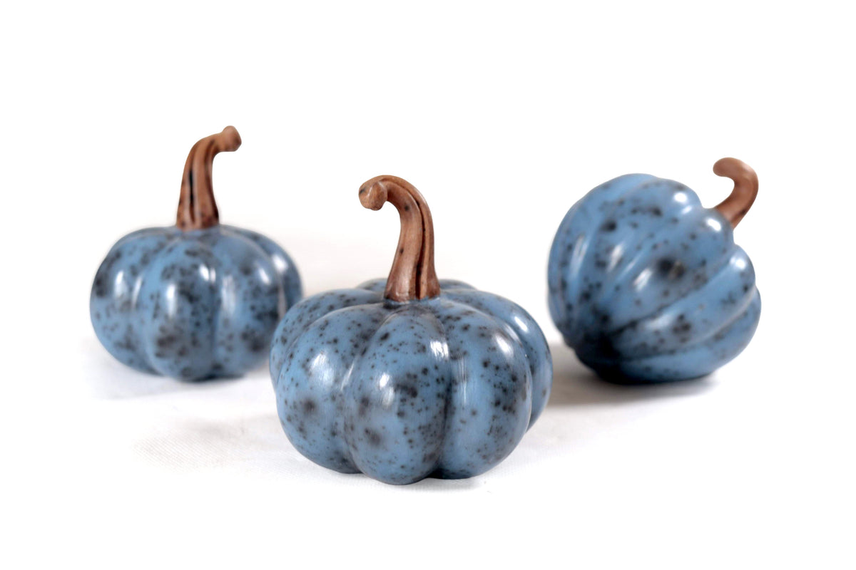 Juego de 3 calabazas azul claro - 25 cm. 9.8 in. Calabaza