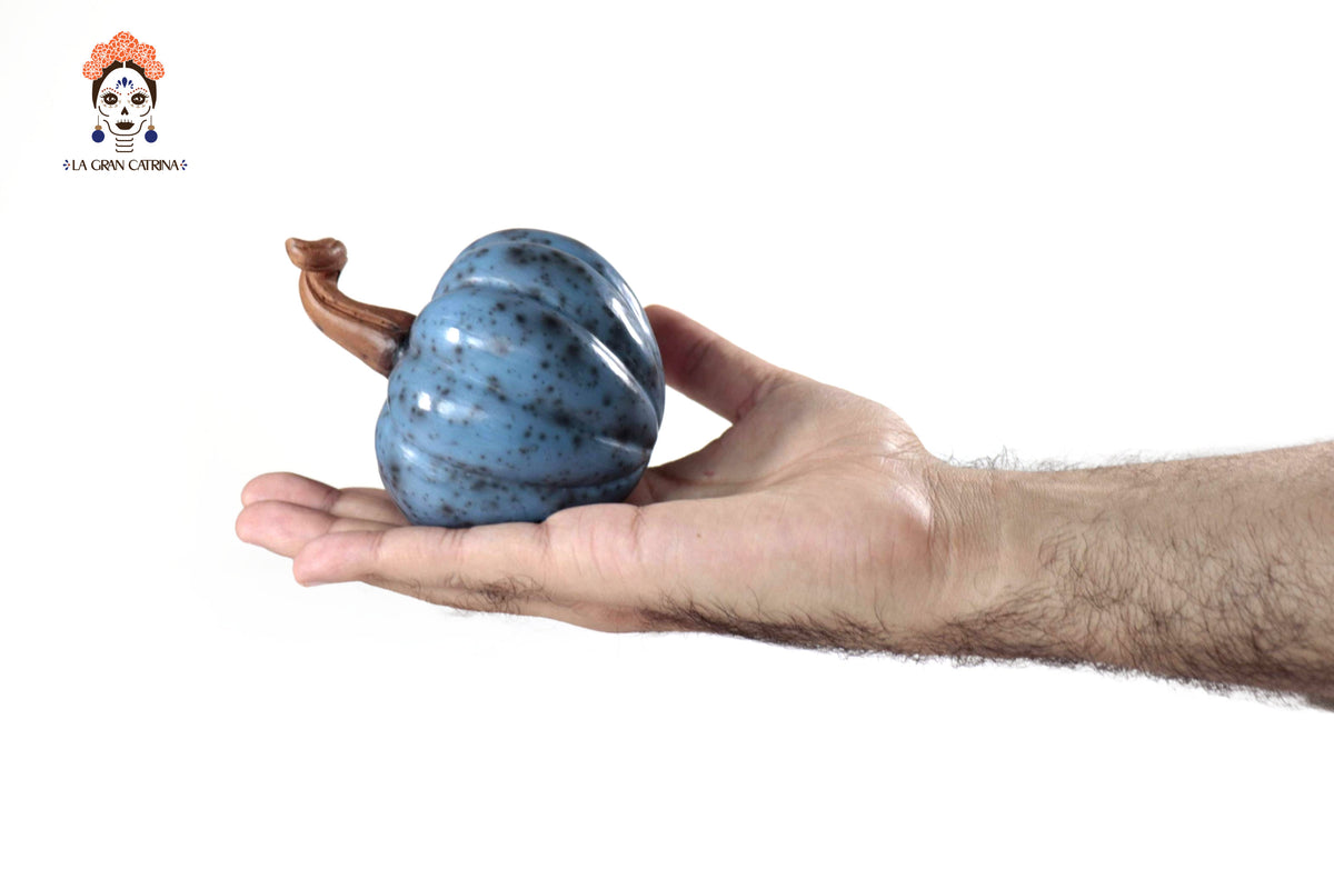Juego de 3 calabazas azul claro - 25 cm. 9.8 in. Calabaza