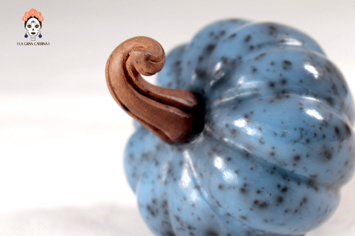 Juego de 3 calabazas azul claro - 25 cm. 9.8 in. Calabaza