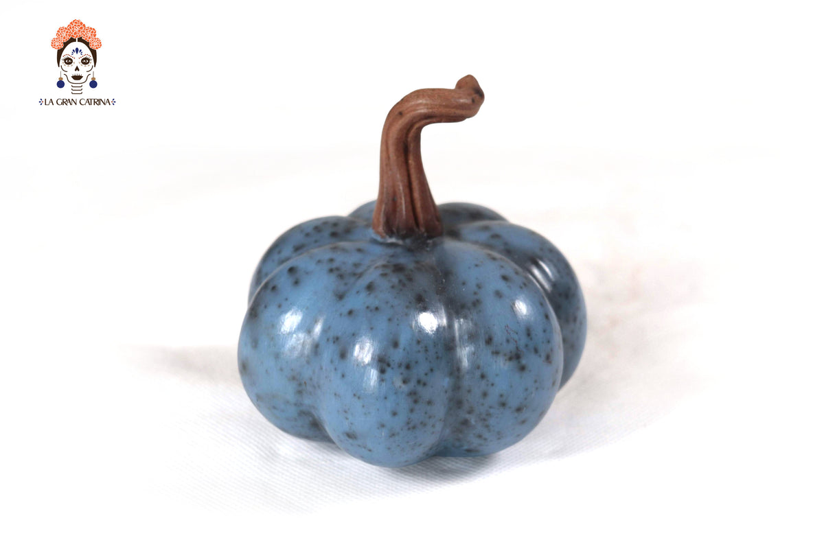 Juego de 3 calabazas azul claro - 25 cm. 9.8 in. Calabaza