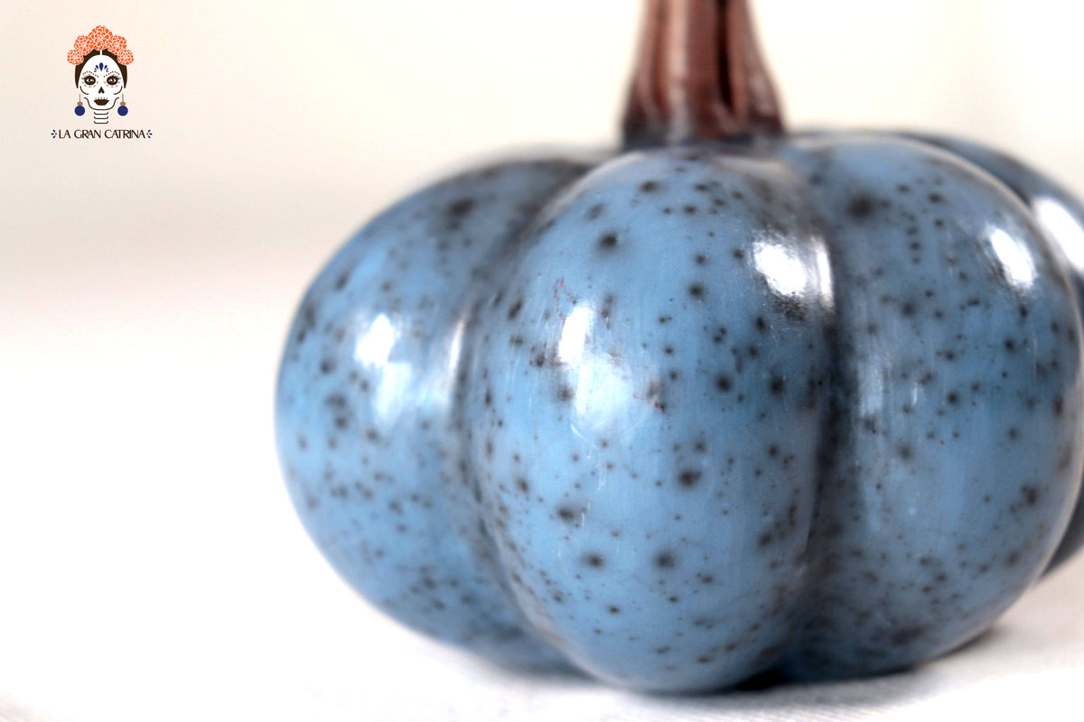 Juego de 3 calabazas azul claro - 25 cm. 9.8 in. Calabaza
