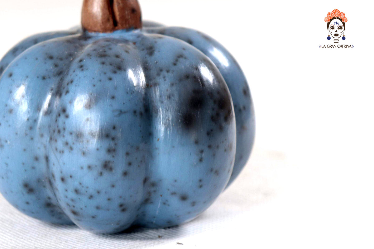 Juego de 3 calabazas azul claro - 25 cm. 9.8 in. Calabaza