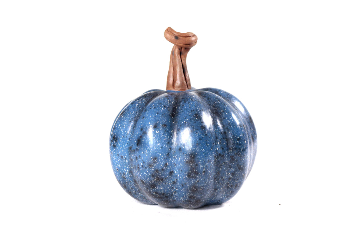 Juego de 3 calabazas azul oscuro - 25 cm. 9.8 in. - En producción Calabaza