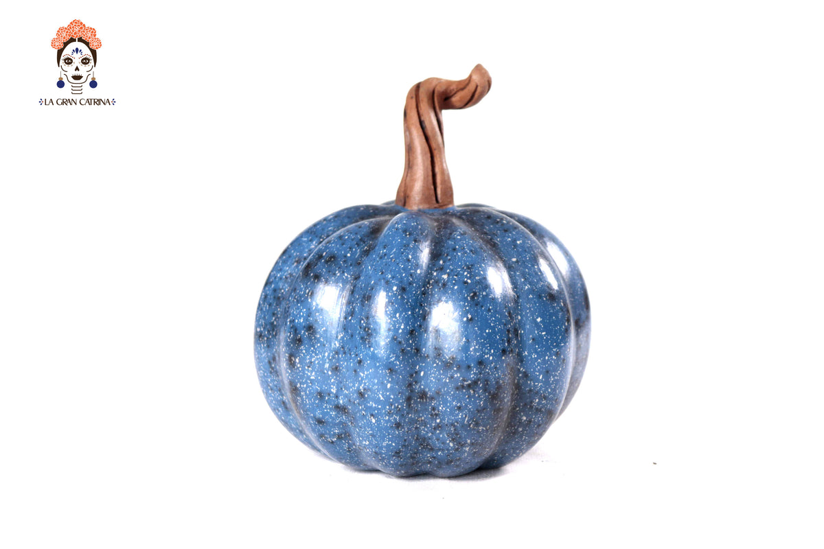 Juego de 3 calabazas azul oscuro - 25 cm. 9.8 in. - En producción Calabaza