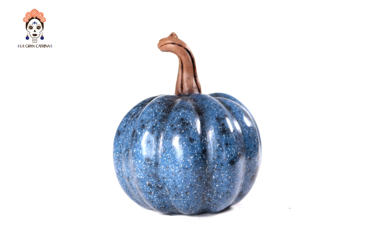 Juego de 3 calabazas azul oscuro - 25 cm. 9.8 in. - En producción Calabaza