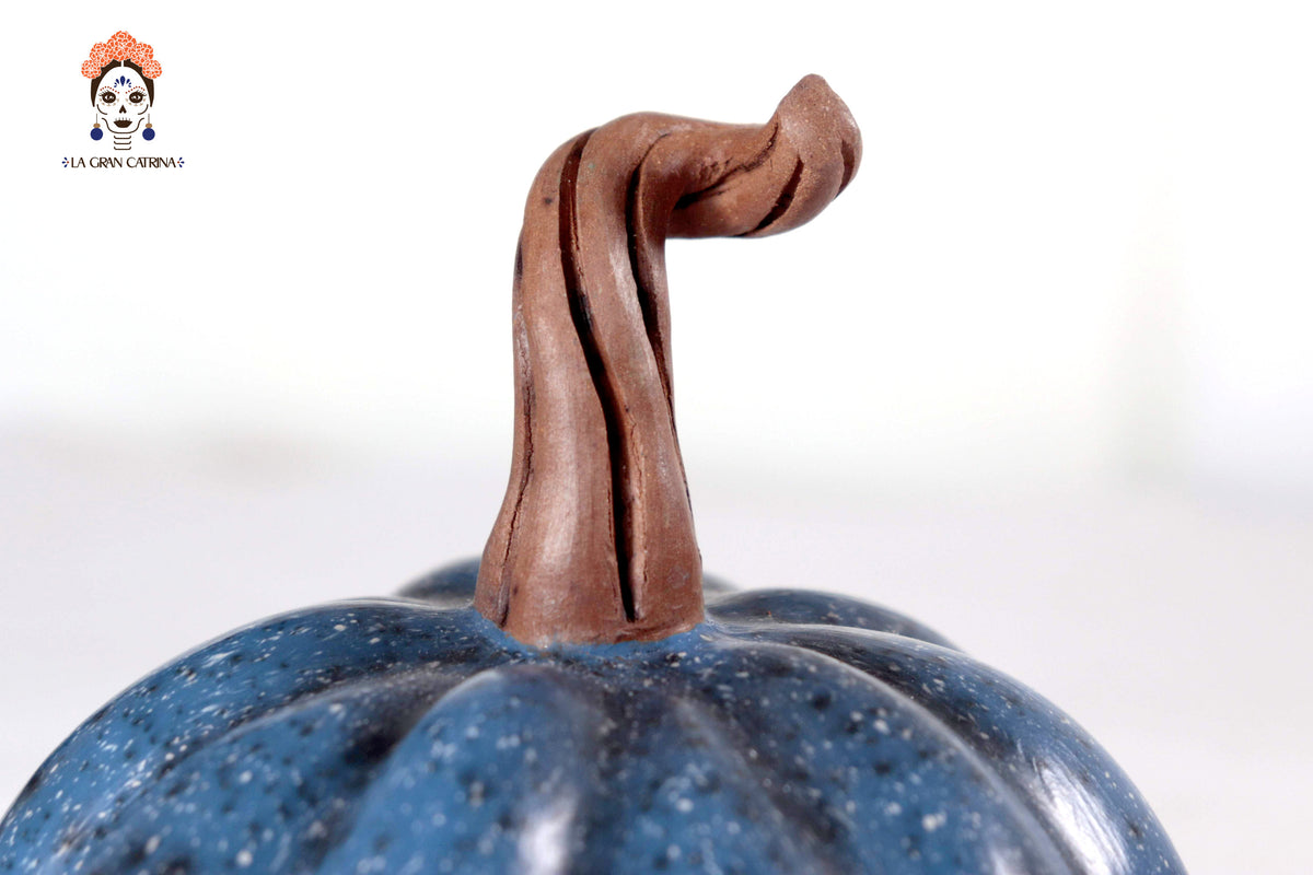 Juego de 3 calabazas azul oscuro - 25 cm. 9.8 in. - En producción Calabaza