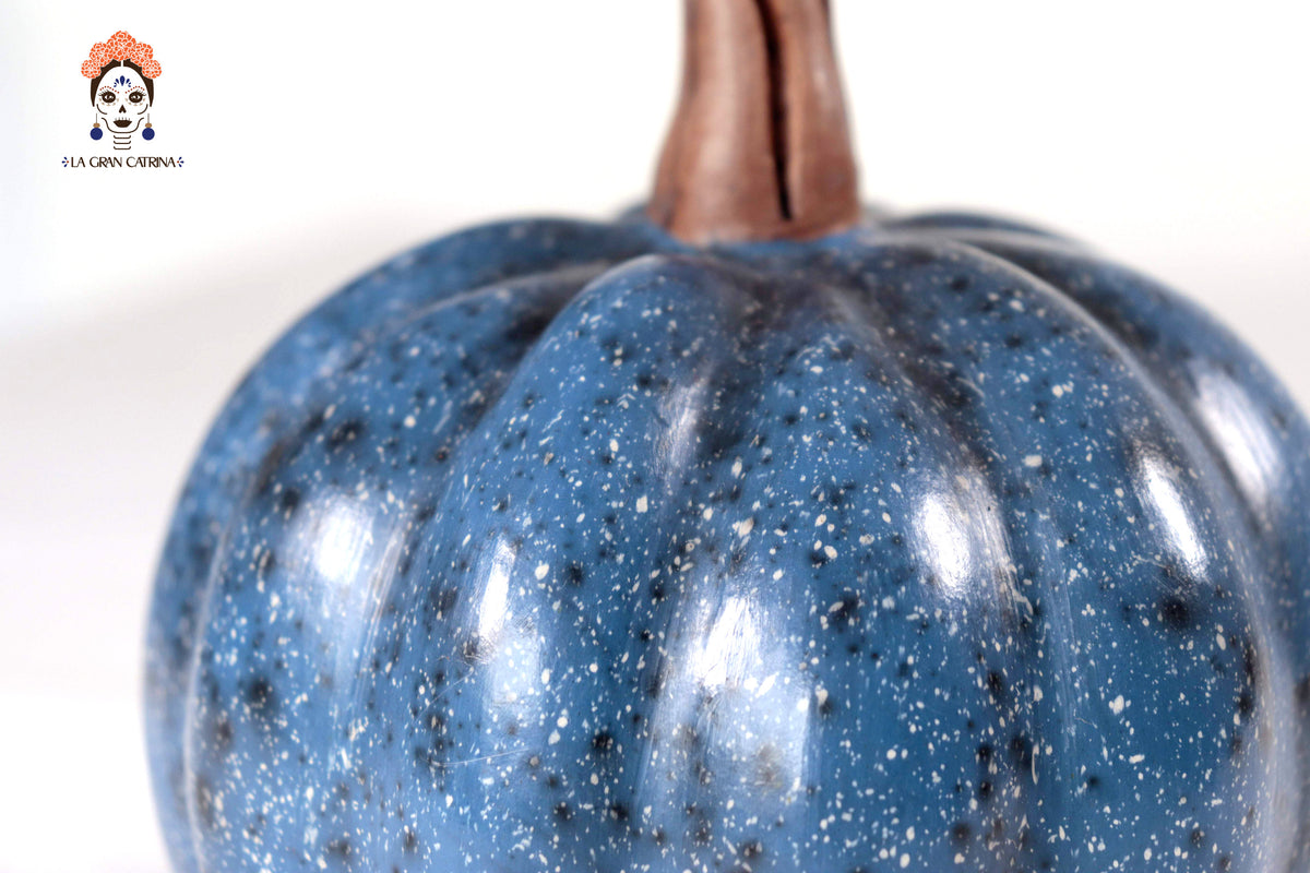 Juego de 3 calabazas azul oscuro - 25 cm. 9.8 in. - En producción Calabaza