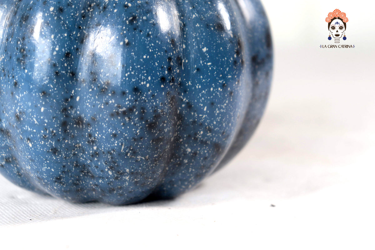 Juego de 3 calabazas azul oscuro - 25 cm. 9.8 in. - En producción Calabaza