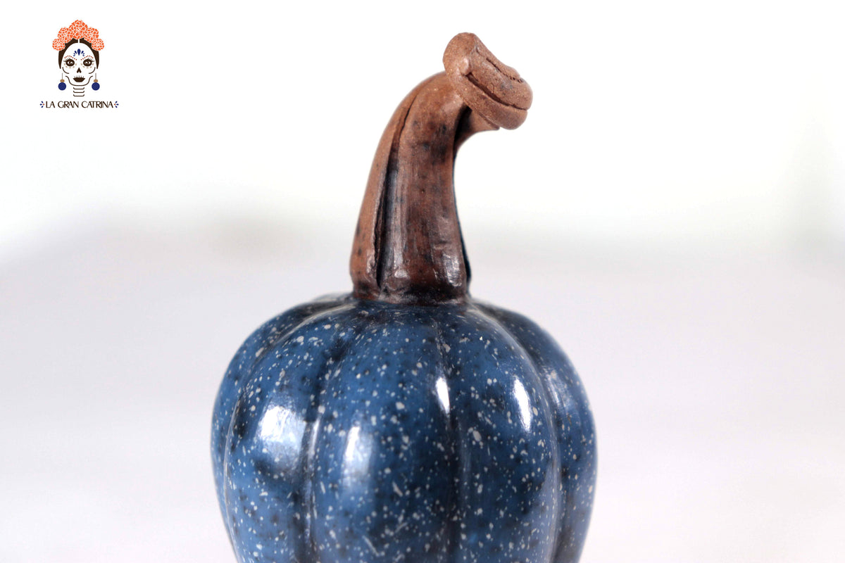 Juego de 3 calabazas azul oscuro - 25 cm. 9.8 in. - En producción Calabaza
