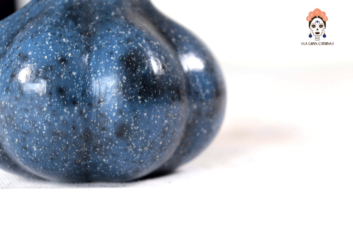 Juego de 3 calabazas azul oscuro - 25 cm. 9.8 in. - En producción Calabaza