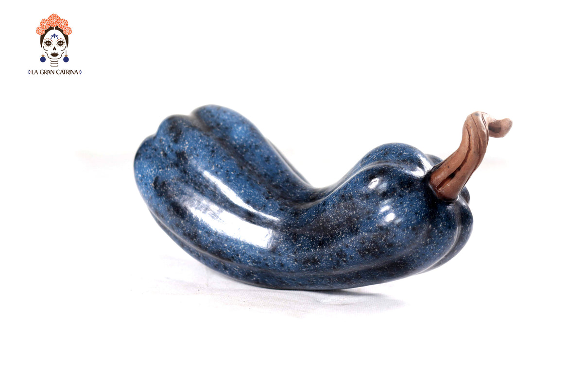 Juego de 3 calabazas azul oscuro - 25 cm. 9.8 in. - En producción Calabaza