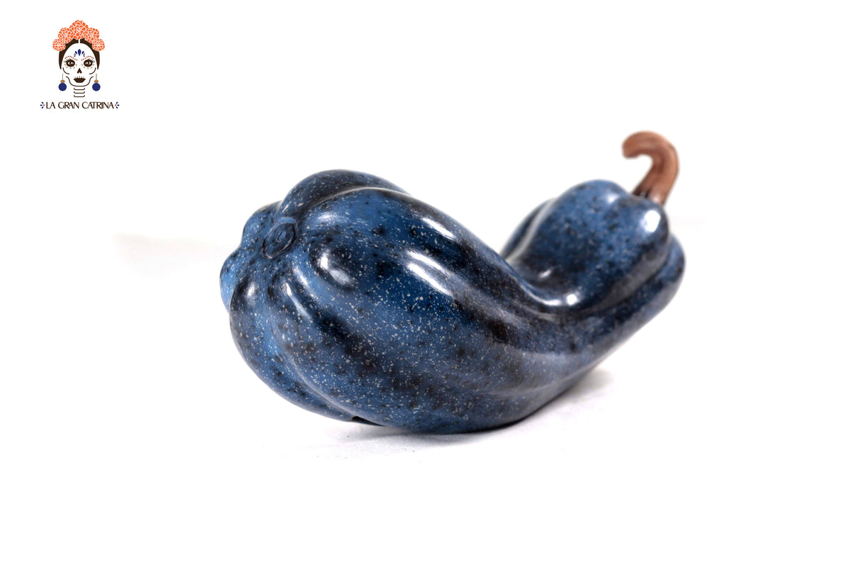Juego de 3 calabazas azul oscuro - 25 cm. 9.8 in. - En producción Calabaza