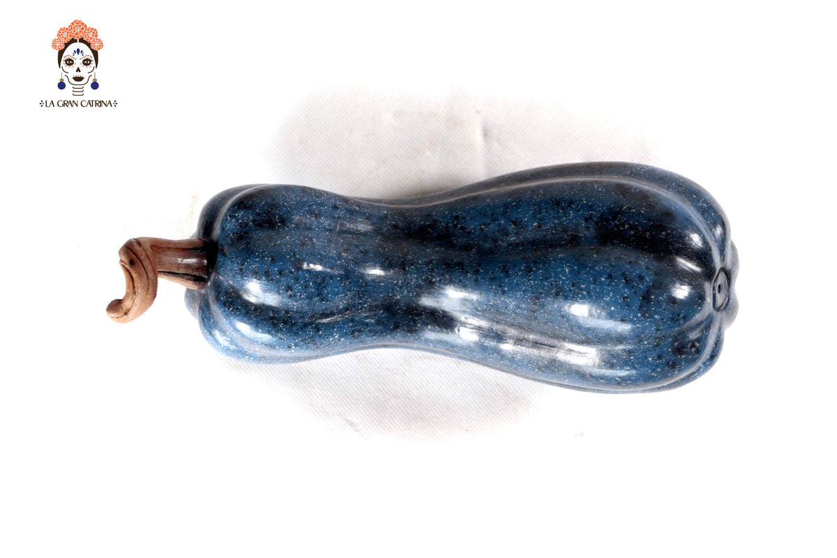 Juego de 3 calabazas azul oscuro - 25 cm. 9.8 in. - En producción Calabaza
