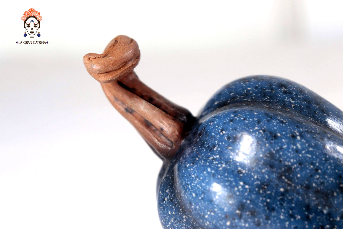 Juego de 3 calabazas azul oscuro - 25 cm. 9.8 in. - En producción Calabaza