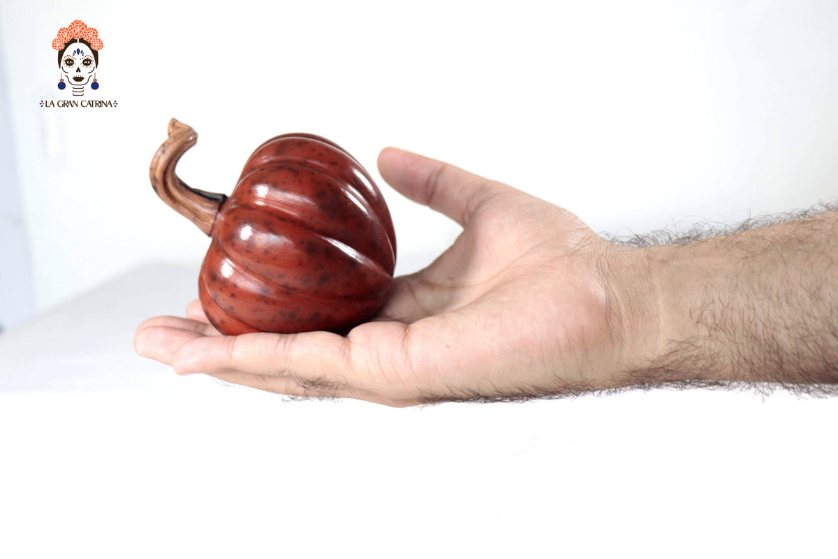 Juego de 3 calabazas rojo obscuro - 25 cm. 9.8 in. Calabaza
