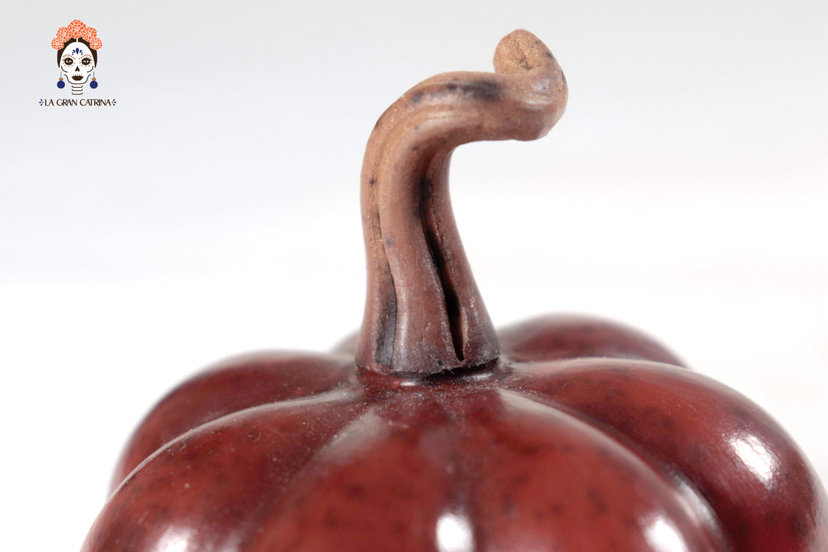 Juego de 3 calabazas rojo obscuro - 25 cm. 9.8 in. Calabaza