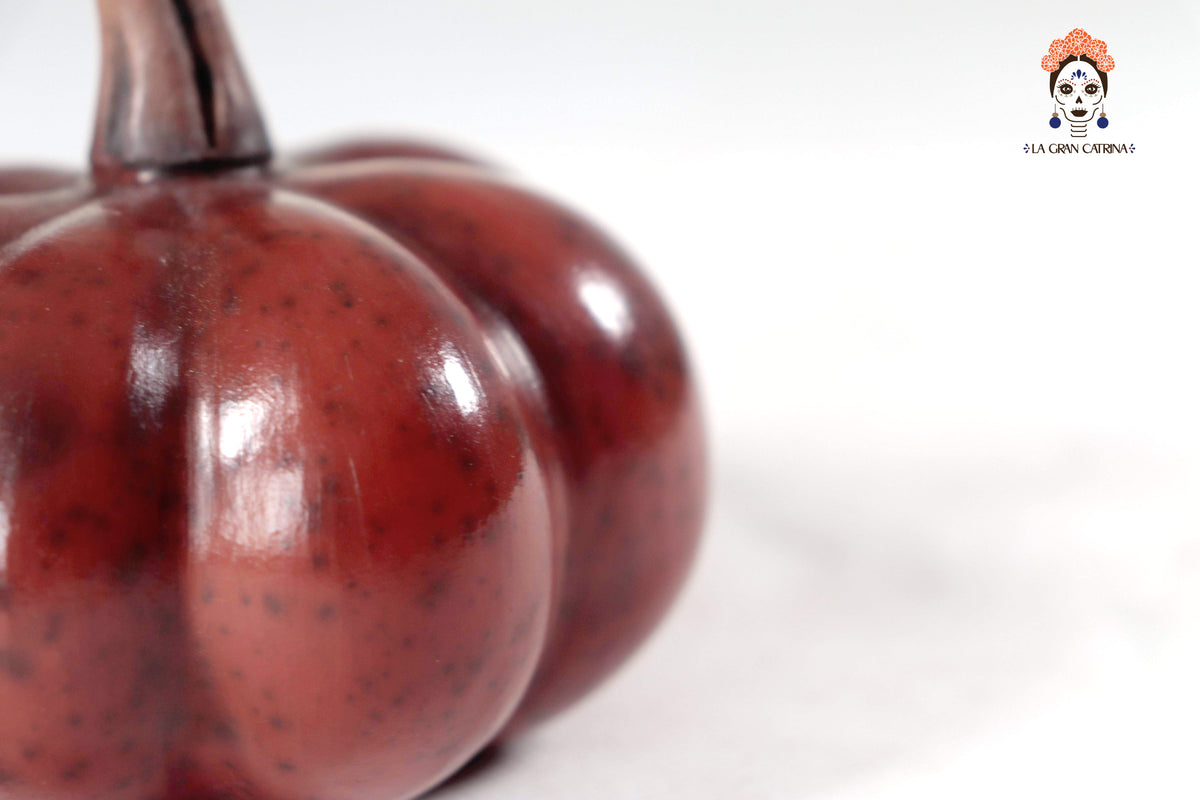 Juego de 3 calabazas rojo obscuro - 25 cm. 9.8 in. Calabaza