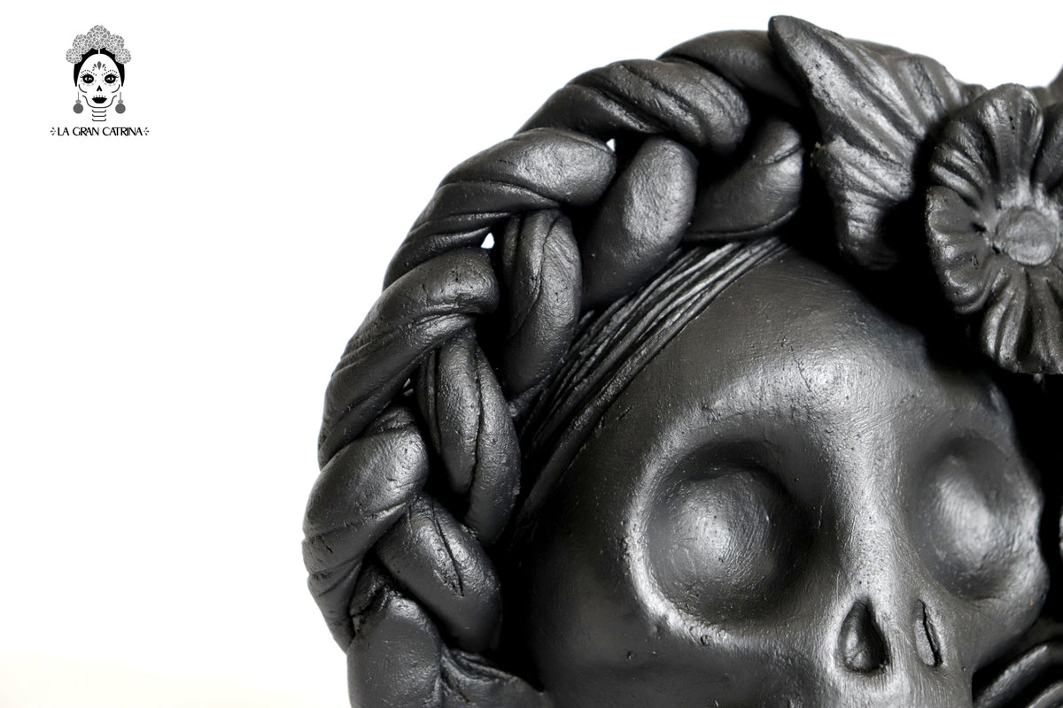 Trío de calaveras - Macetas pequeñas negras