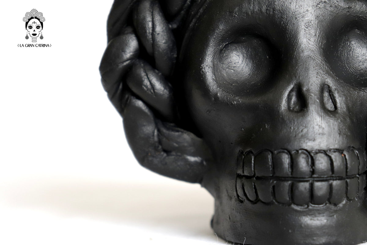 Trío de calaveras - Macetas pequeñas negras