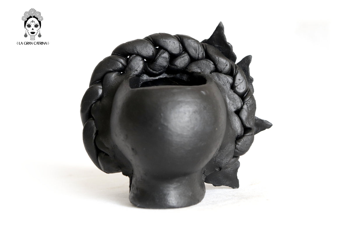 Trío de calaveras - Macetas pequeñas negras