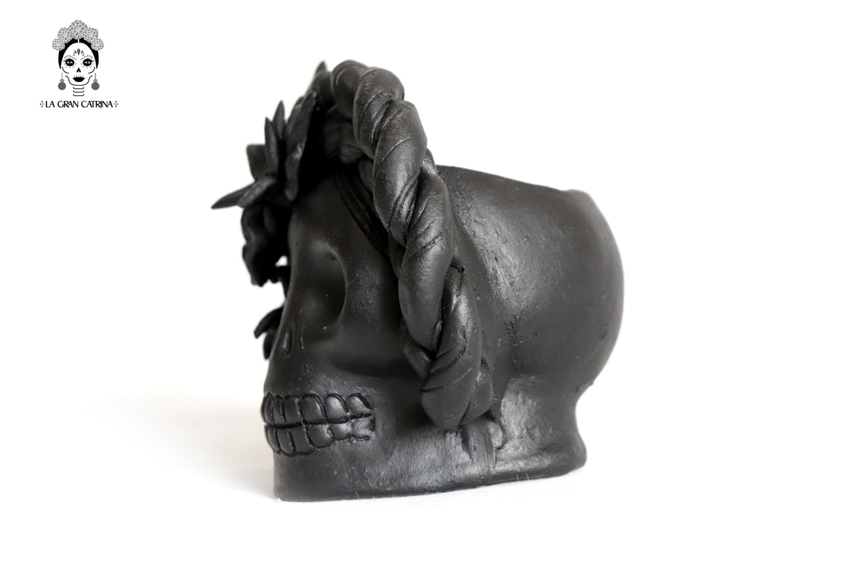 Trío de calaveras - Macetas pequeñas negras
