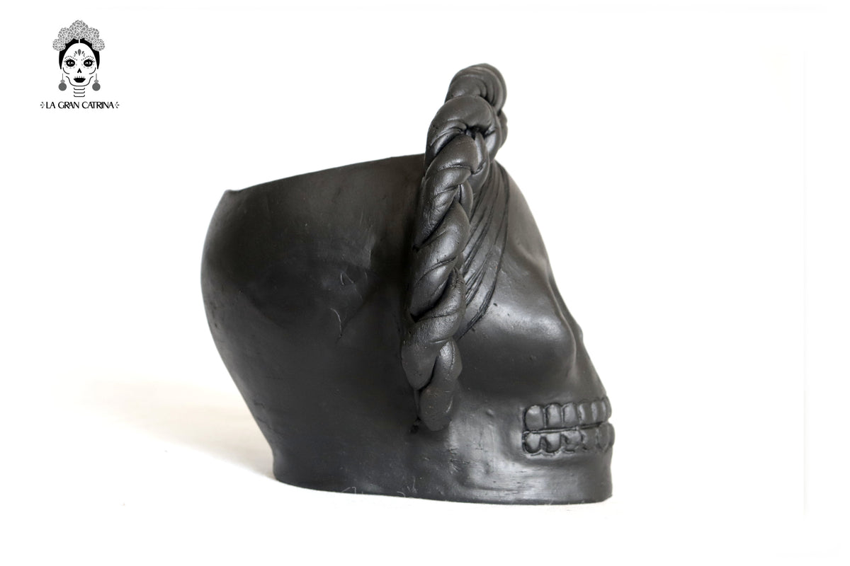 Trío de calaveras - Macetas medianas negras