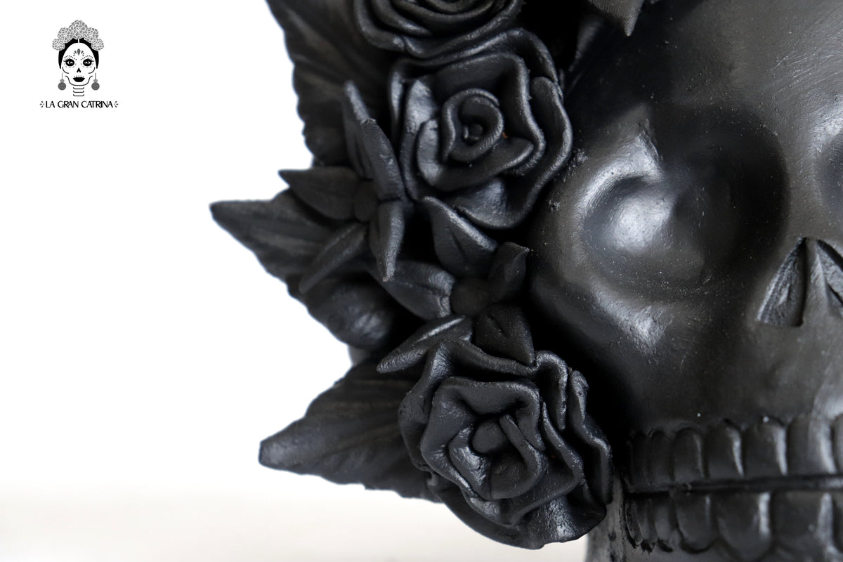 Trío de calaveras - Macetas medianas negras