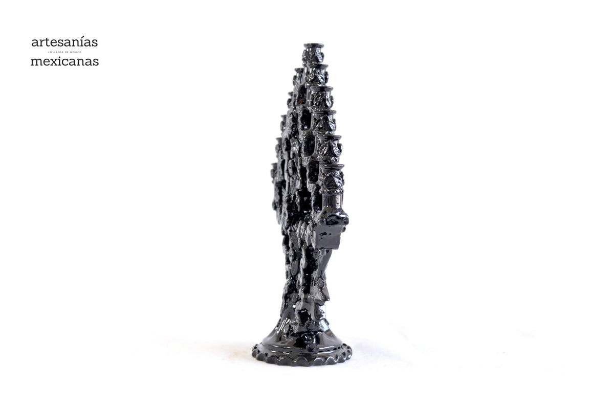 Candelero negro de 11 velas - 30 cm. 11.8 in