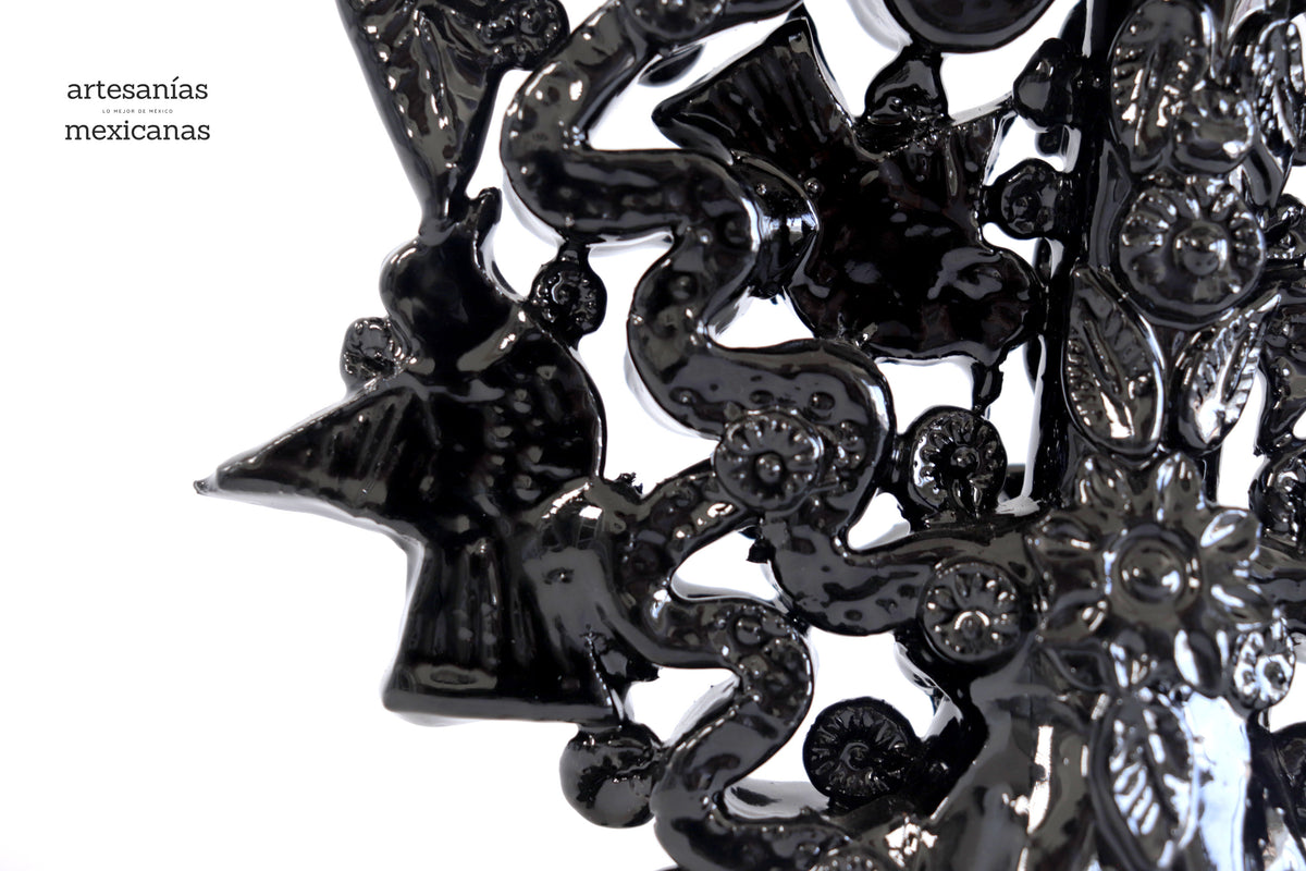 Candelero negro de 11 velas - 30 cm. 11.8 in