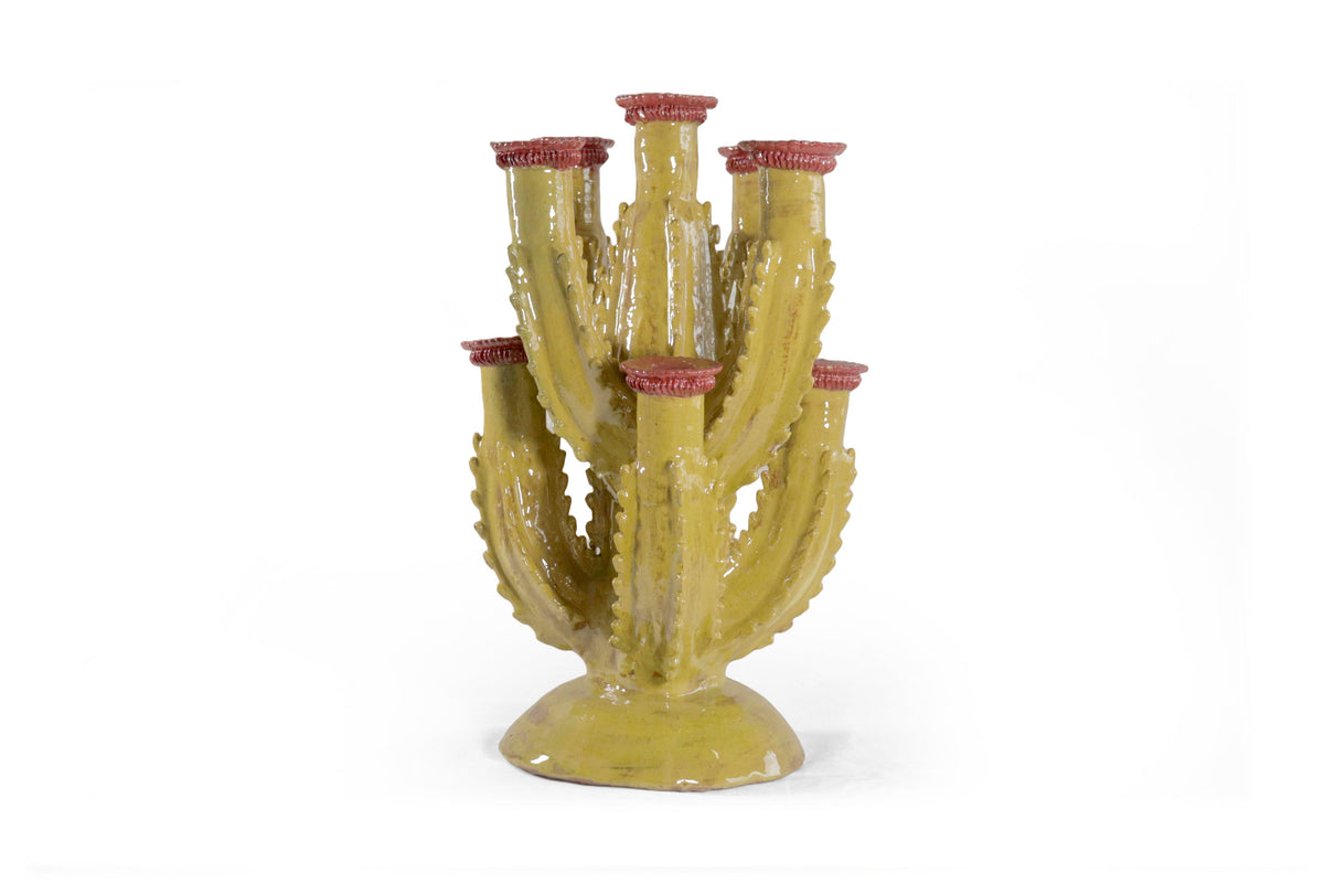 Candelero Nopal Amarillo - 44 cm 17.3 in