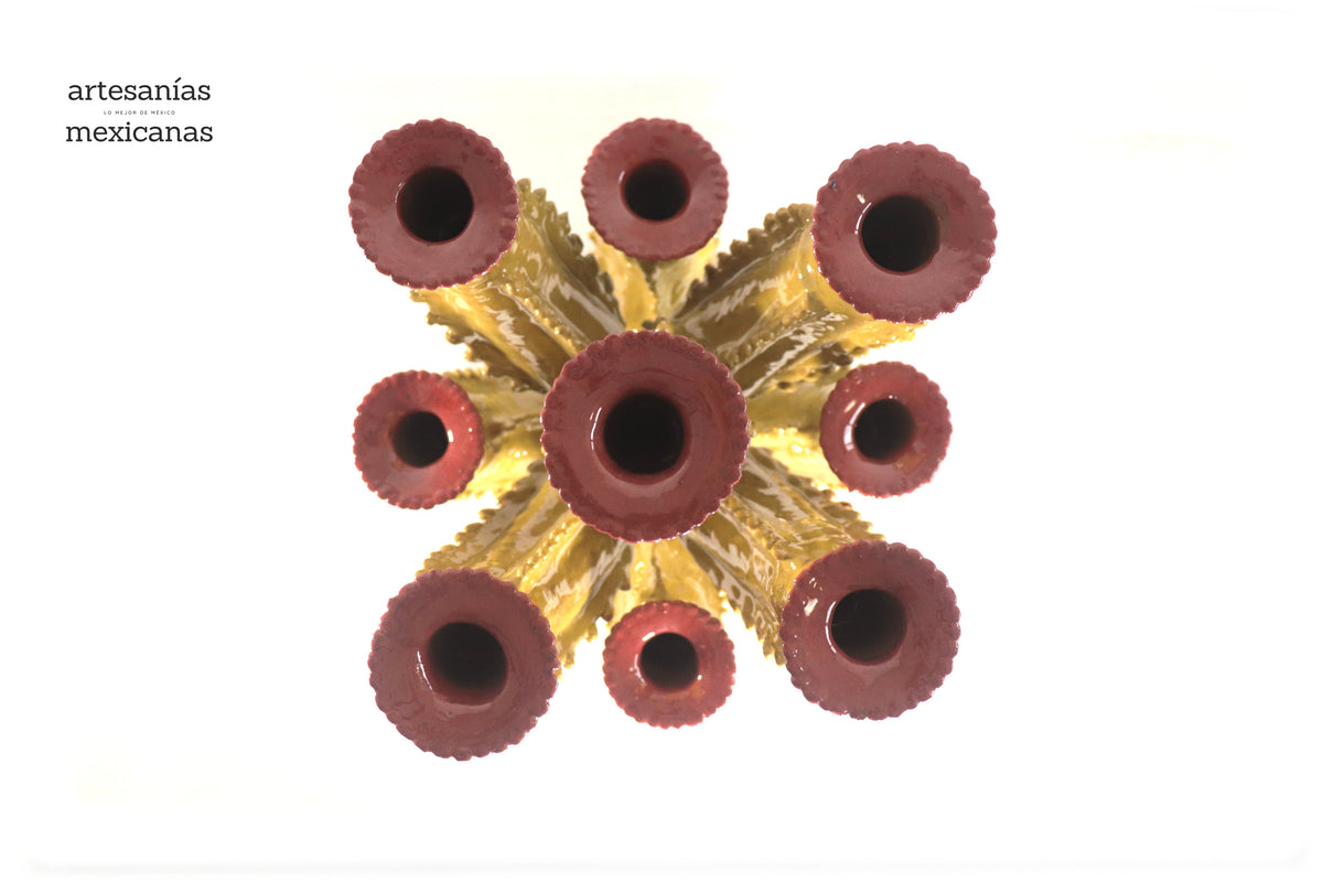 Candelero Nopal Amarillo - 44 cm 17.3 in