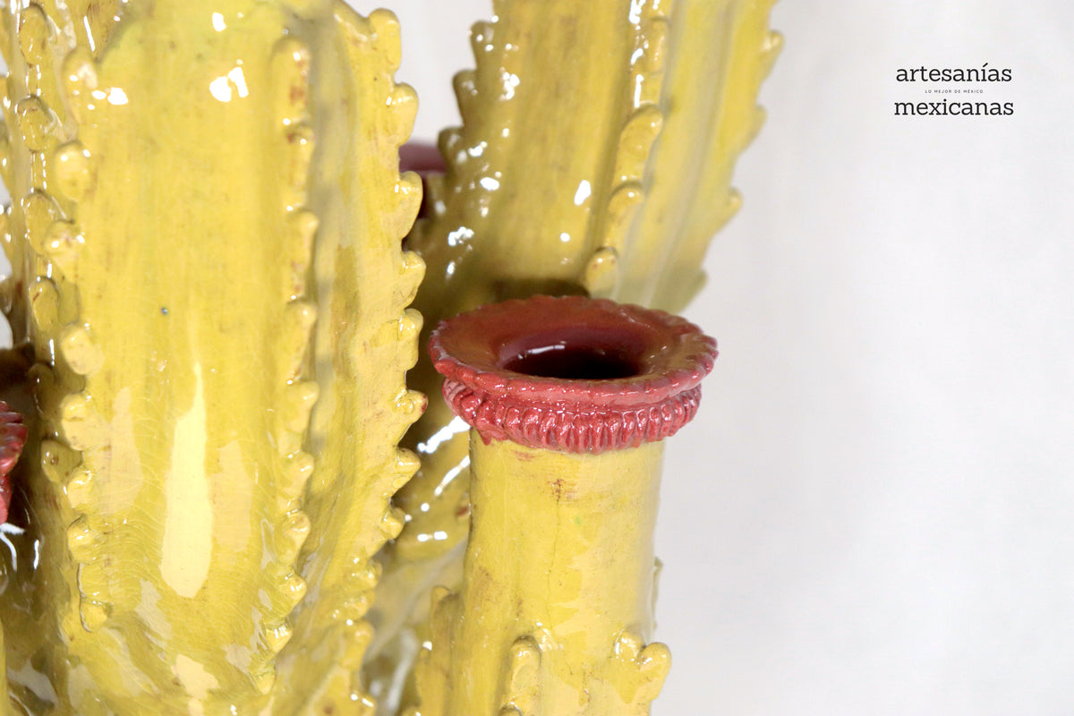 Candelero Nopal Amarillo - 44 cm 17.3 in