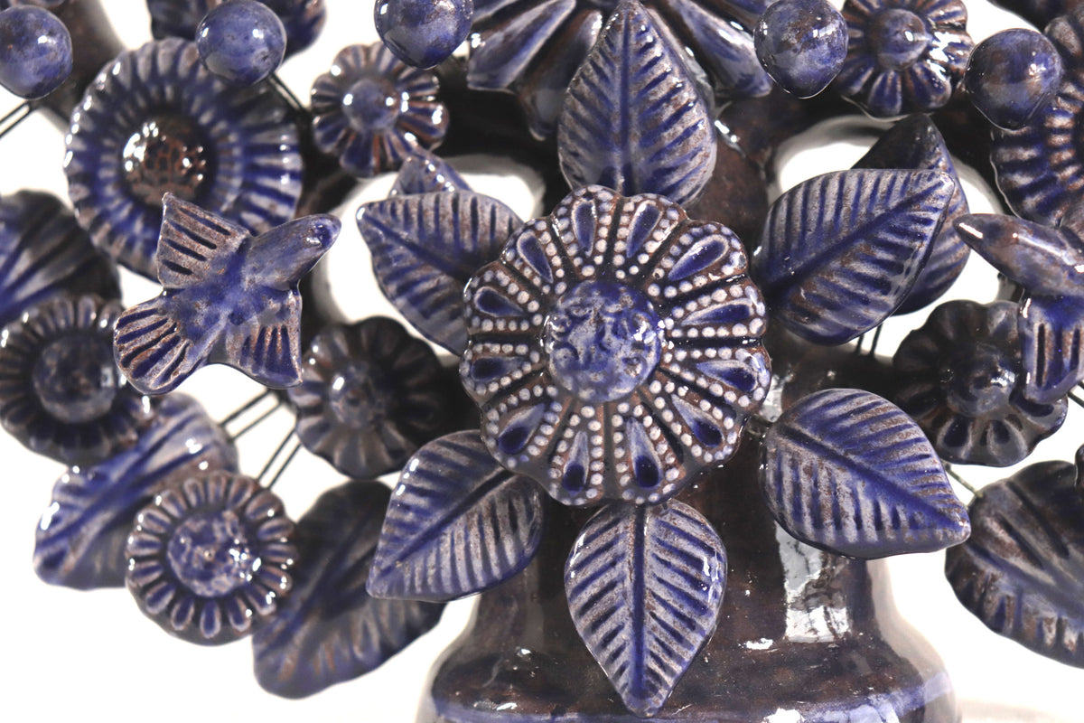 Árbol de la Vida Mediano Azul – 3 Velas - 37 cm. 14.5 in.