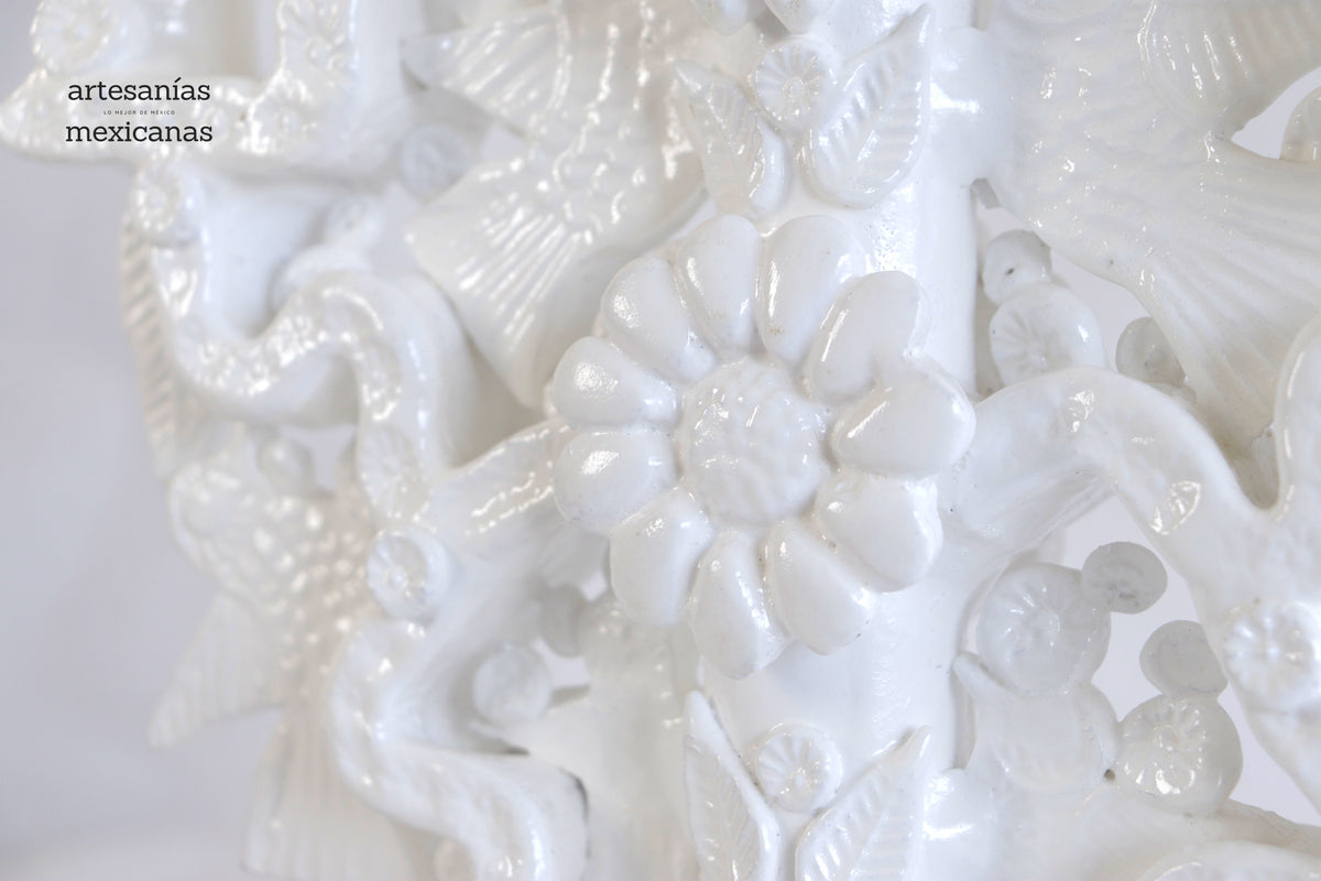 Candelero de 5 velas blanco - 26 cm. 10.2 in