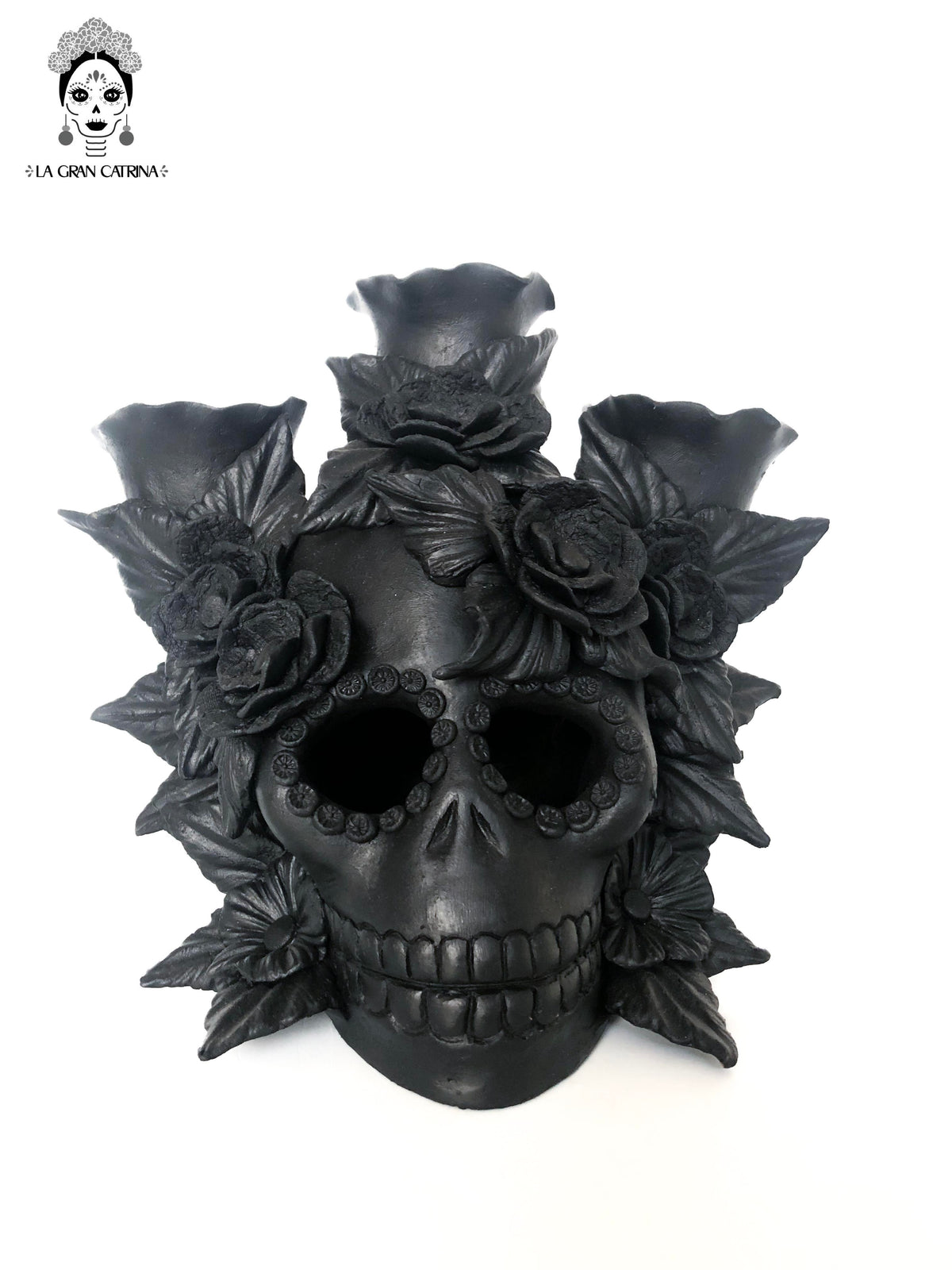 Candelero de Día de Muertos para 3 velas - Modelo #2