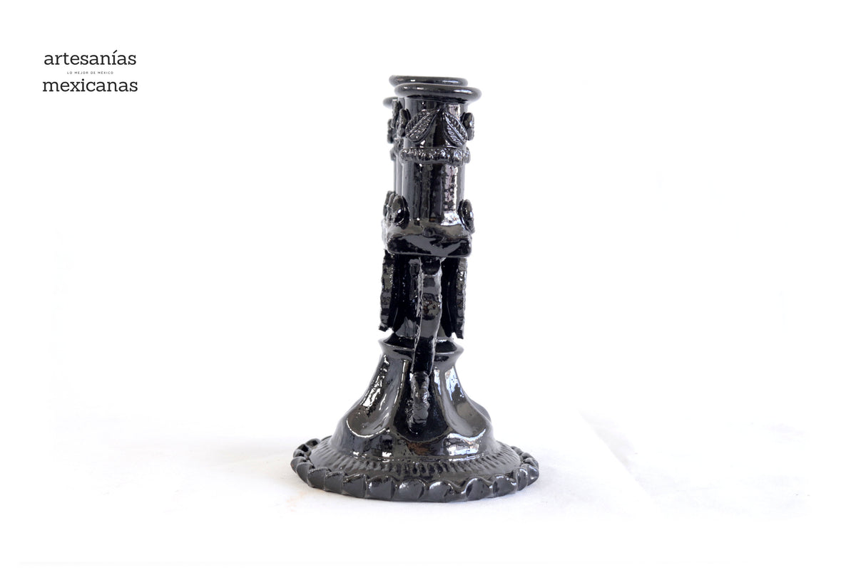 Candelero de 3 velas negro - 23 cm. 9 in