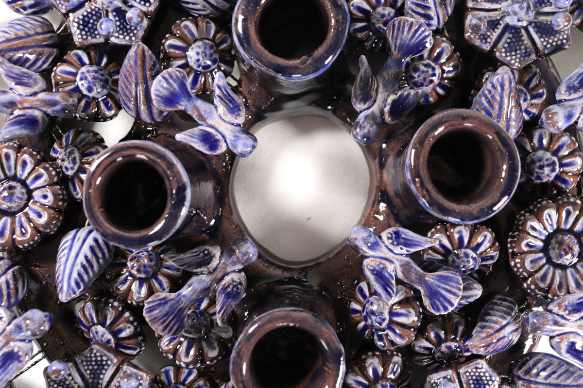 Corona de Adviento Azul - 35 cm. 13.7 in.