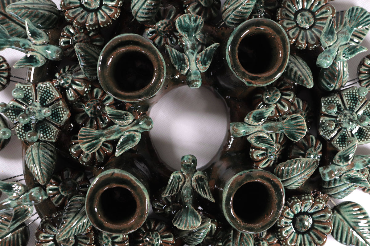 Corona de Adviento Verde - 35 cm. 13.7 in.