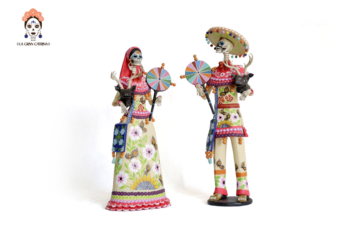 Pareja de Catrines Huicholes - 50 cm. 20 in.