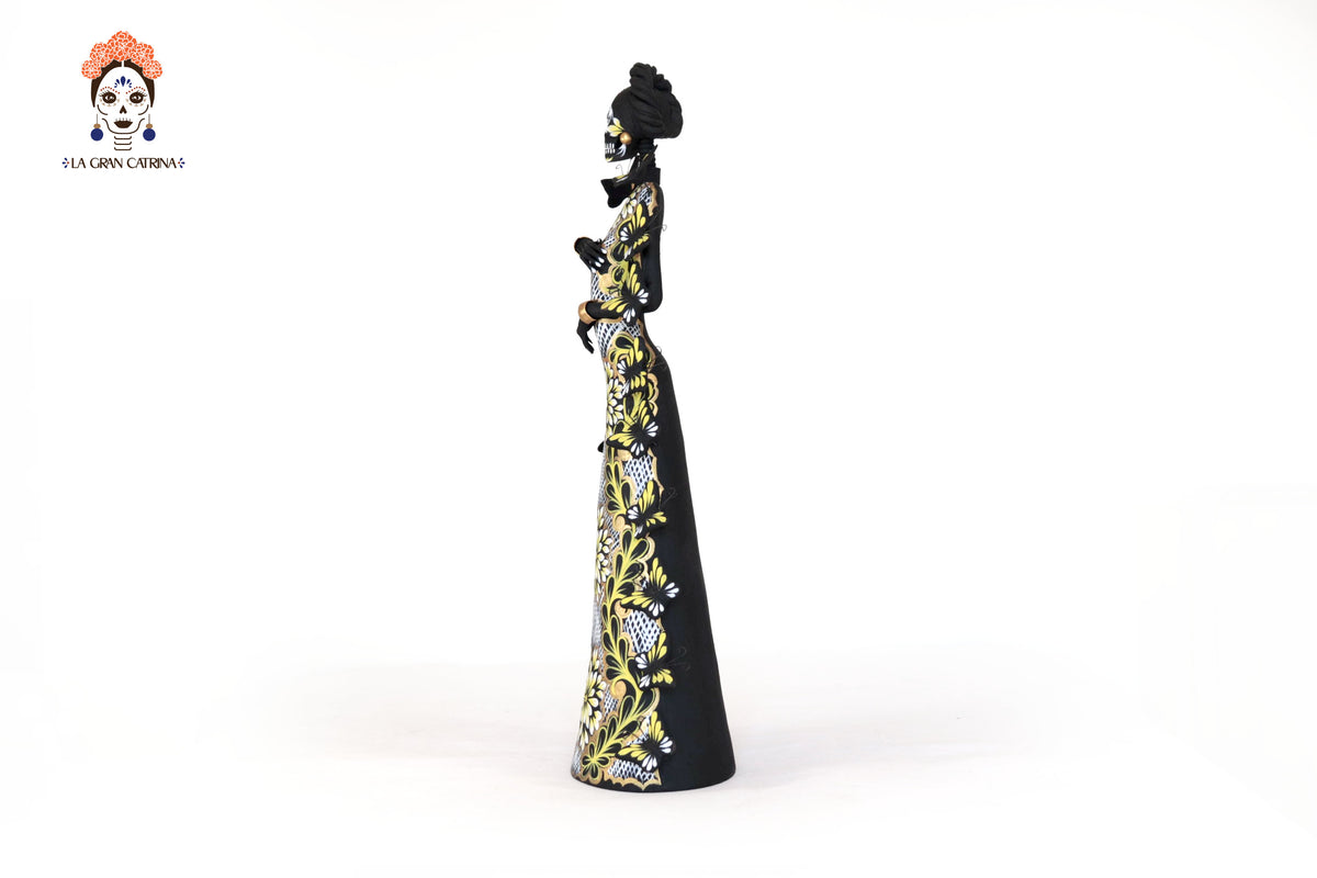 Catrinas hermanas de mariposas - Blanco y amarillo - 50 cm. 20 in. Catrina