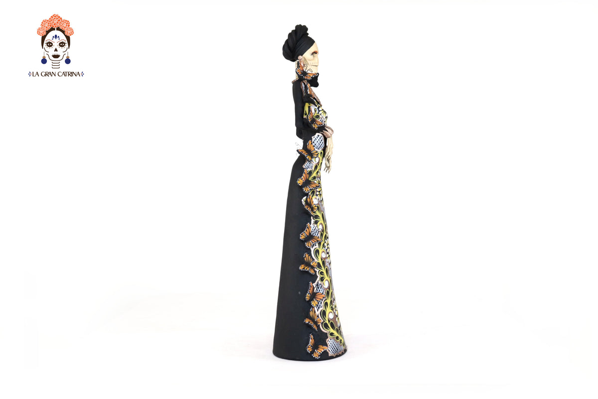 Catrina monarca Amarilla y Blanca - 50 cm. 20 in. Catrina