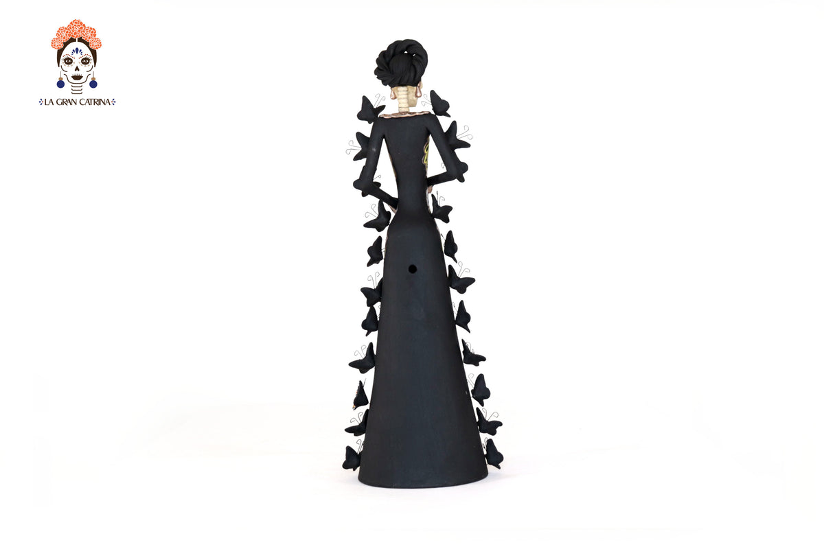 Catrina monarca Amarilla y Blanca - 50 cm. 20 in. Catrina