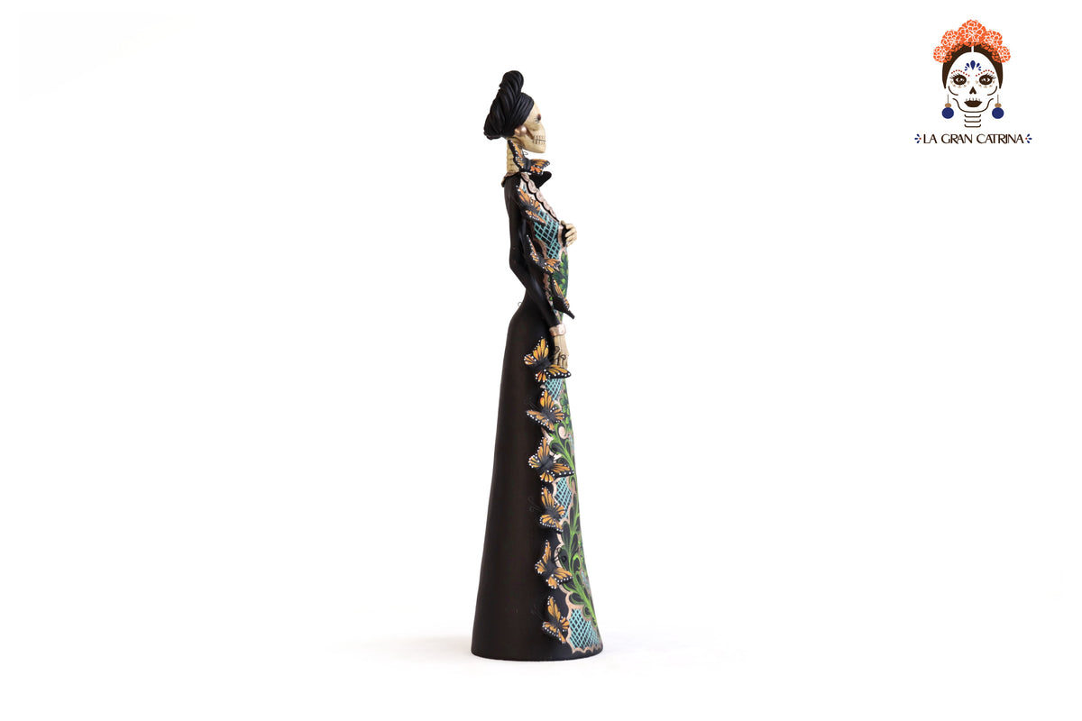 Catrina Monarca Vestido Verde - 50 cm. 20 in. Catrina