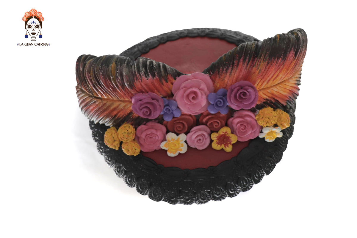 Catrina Elegante con Flores de Cempasúchil - 71 cm. 28 in.