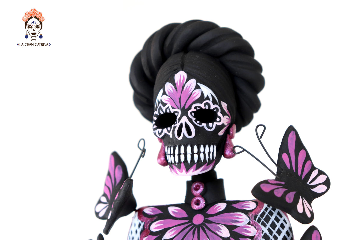 Catrinas hermanas de mariposas - Rosa - 50 cm. 20 in. Catrina