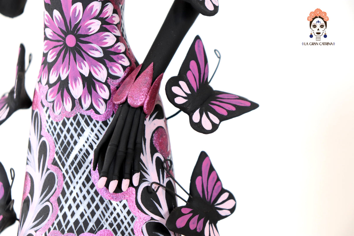 Catrinas hermanas de mariposas - Rosa - 50 cm. 20 in. Catrina